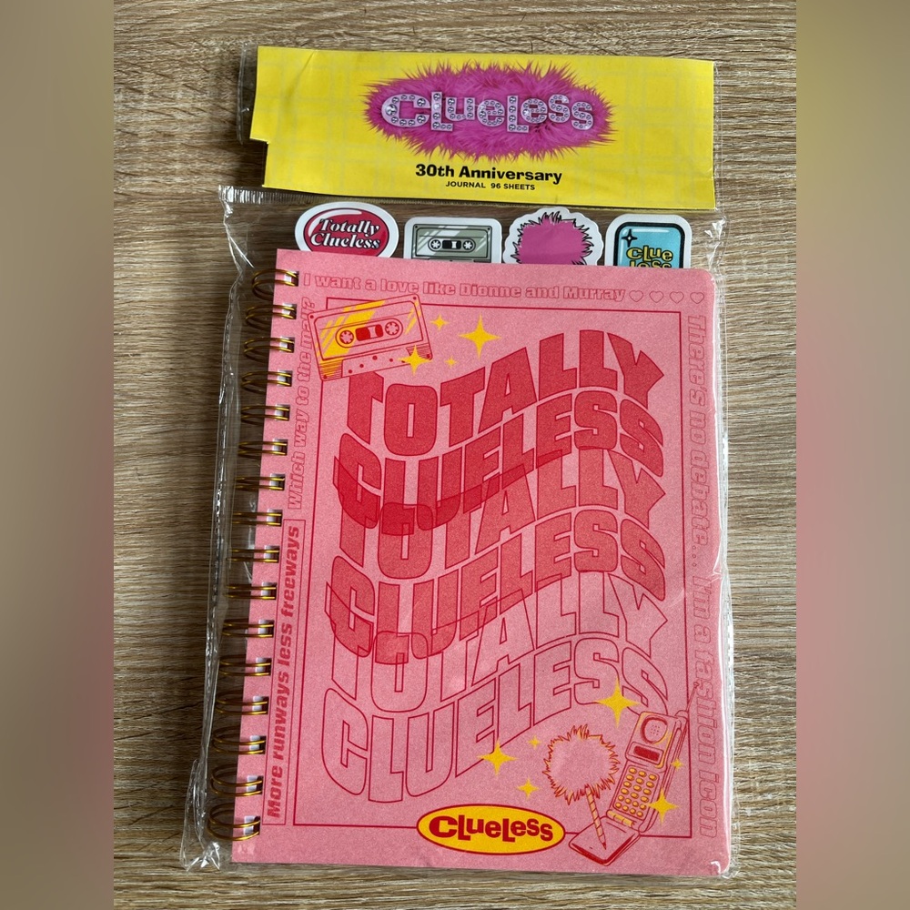 NWT Clueless 30th Anniversary Pink Notebook